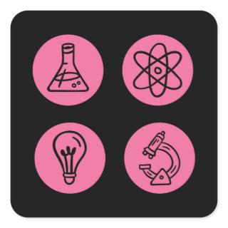 Science Elements Items Square Sticker
