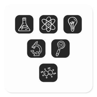 Science Elements Items Square Sticker