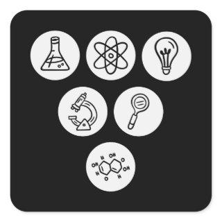 Science Elements Items Square Sticker