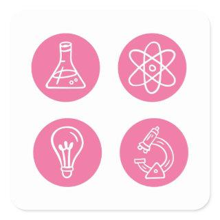 Science Elements Items Square Sticker