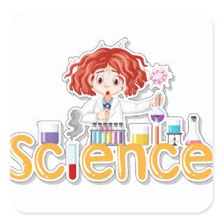Science Experiment Square Sticker