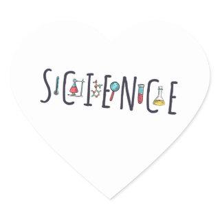 Science Heart Sticker