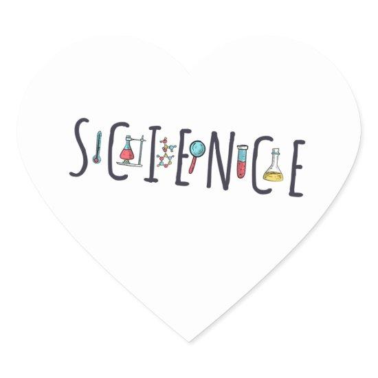 Science Heart Sticker