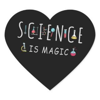 Science is magic heart sticker