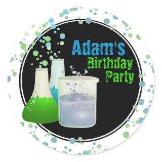 Science Lab Birthday Classic Round Sticker