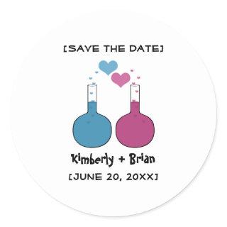 Science of Love Save the Date Stickers