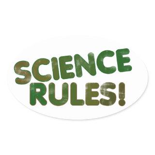 Science Rules Oval Sticker