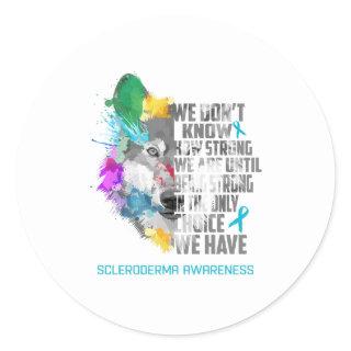 Scleroderma Awareness Ribbon Support Gifts Classic Round Sticker