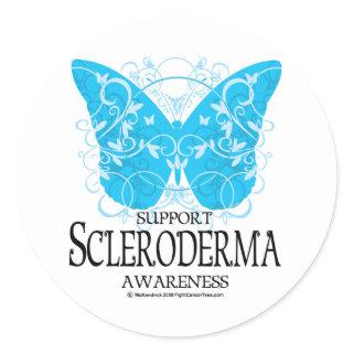 Scleroderma Butterfly 2 Classic Round Sticker