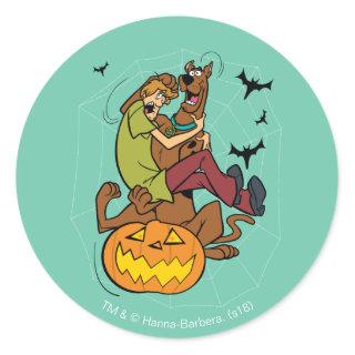 Scooby-Doo and Shaggy Halloween Fright Classic Round Sticker