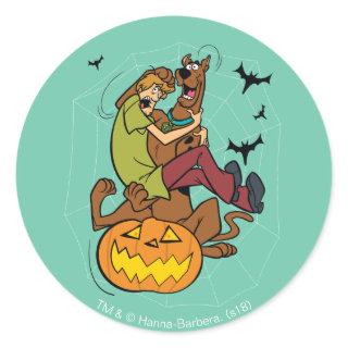 Scooby-Doo and Shaggy Halloween Fright Classic Round Sticker