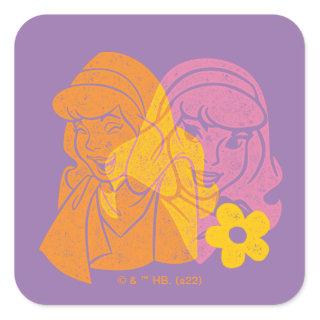Scooby-Doo | Daphne Flower Portrait Square Sticker