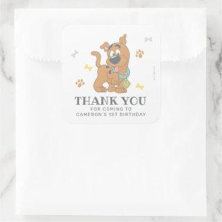 Scooby-Doo First Birthday Thank You Square Sticker