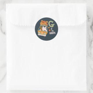 Scooby-Doo | G is for Ghosts Classic Round Sticker