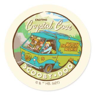 Scooby-Doo | Gang Driving Through "Crystal Cove" Classic Round Sticker