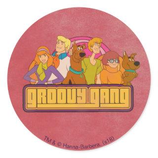 Scooby-Doo | "Groovy Gang" Retro Cartoon Graphic Classic Round Sticker