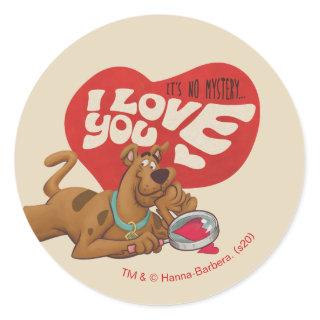 Scooby-Doo - It's No Mystery… I Love You Classic Round Sticker
