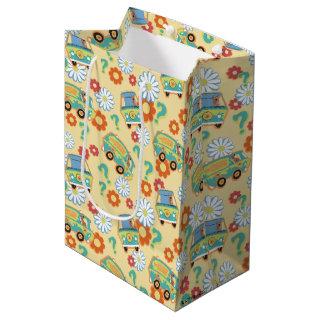 Scooby-Doo Mystery Machine Flower Pattern Medium Gift Bag