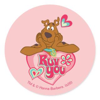 Scooby-Doo - Ruv You Classic Round Sticker