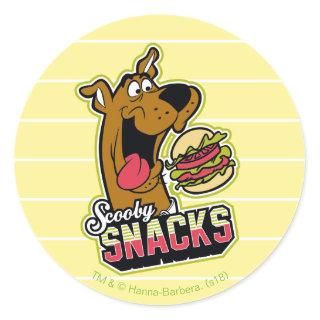 Scooby-Doo "Scooby Snacks" Logo Classic Round Sticker