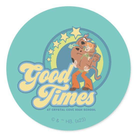 Scooby-Doo & Shaggy Good Times at Crystal Cove HS Classic Round Sticker