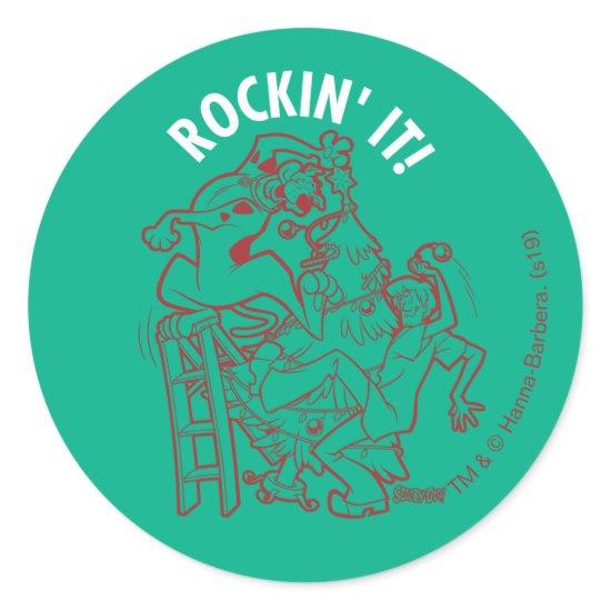 Scooby-Doo & Shaggy Rockin' It 'Round The Tree Classic Round Sticker
