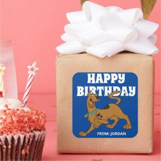 Scooby-Doo Tail Wag | Happy Birthday Square Sticker