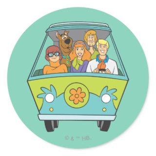 Scooby-Doo & The Gang Mystery Machine Classic Round Sticker