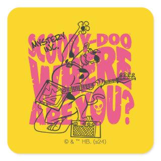 Scooby-Doo Where Are You Punk Guitar Riff Square Sticker