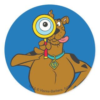 Scooby-Doo With Magnifying Glass Classic Round Sticker