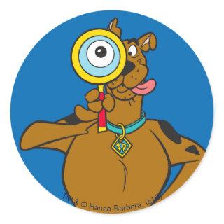 Scooby-Doo With Magnifying Glass Classic Round Sticker