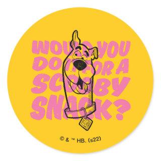 Scooby-Doo |Would You Do It For A Scooby Snack? Classic Round Sticker