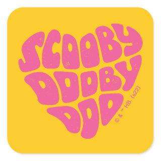 Scooby Dooby Doo Heart Square Sticker