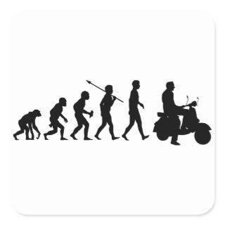 Scooter Rider Square Sticker