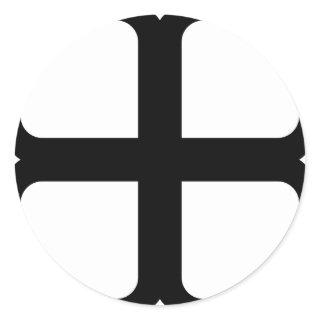 Scope Cap Sticker, Crusader Cross - Style 1 Classic Round Sticker