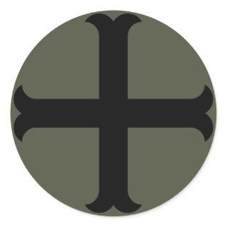 Scope Cap Sticker, Crusader Cross - Style 2 Classic Round Sticker