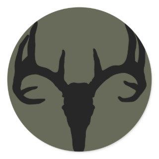 Scope Cap Sticker, Deer Skull Classic Round Sticker