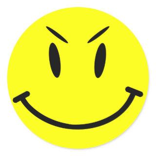 Scope Cap Sticker, Evil Face, Style 1 Classic Round Sticker