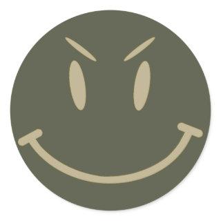 Scope Cap Sticker, Evil Face, Style 2 Classic Round Sticker