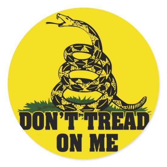 Scope Cap Sticker, Gadsden, Style 2 Classic Round Sticker