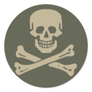 Scope Cap Sticker, Jolly Roger - Style 1 Classic Round Sticker