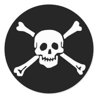 Scope Cap Sticker, Jolly Roger - Style 2 Classic Round Sticker