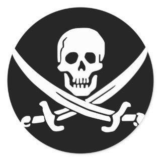 Scope Cap Sticker, Jolly Roger - Style 7 Classic Round Sticker