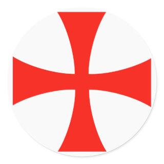 Scope Cap Sticker, Knights Templar Cross, Style 1 Classic Round Sticker