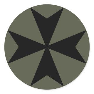 Scope Cap Sticker, Maltese Cross - Style 2 Classic Round Sticker