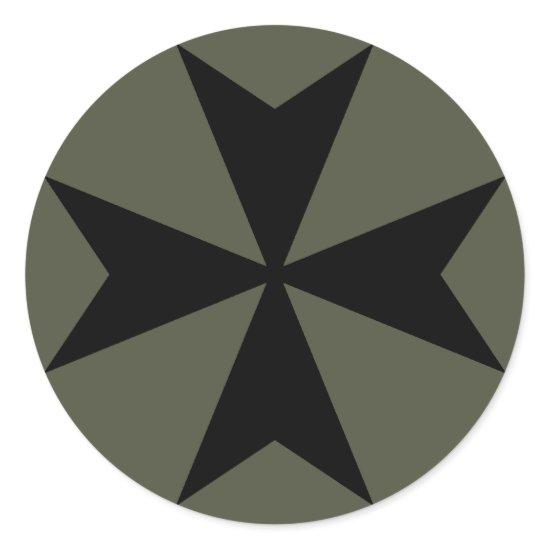 Scope Cap Sticker, Maltese Cross - Style 2 Classic Round Sticker