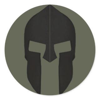 Scope Cap Sticker, Spartan Helmet - Style 1 Classic Round Sticker