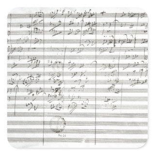 Score for the 3rd Movement of the 5th Symphony Square Sticker