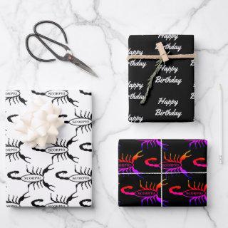 Scorpio Black Scorpion Star Sign Custom Birthday  Sheets