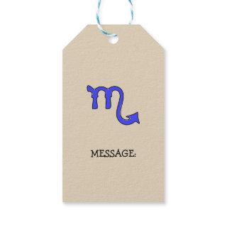 Scorpio symbol gift tags